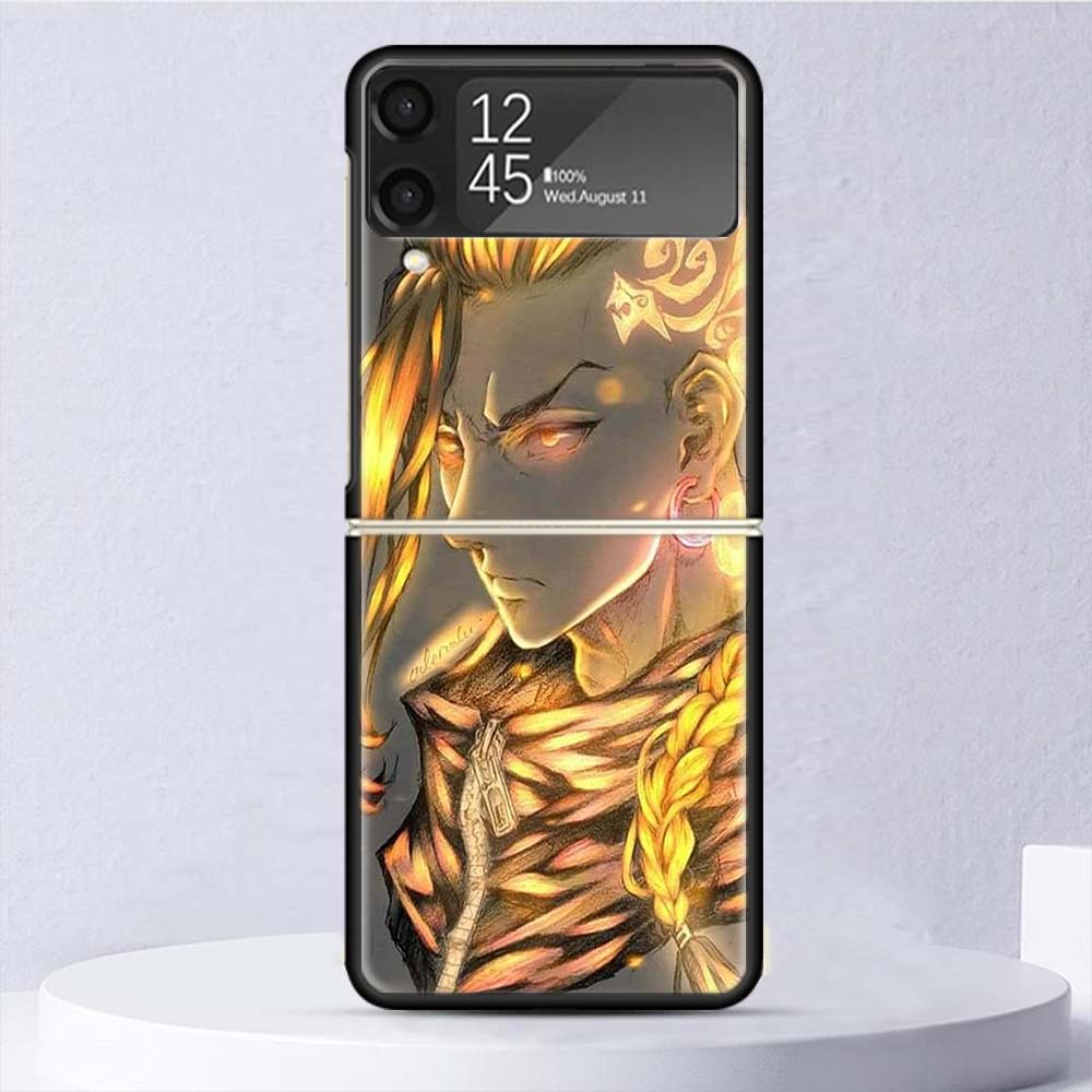 Tokyo Anime Revengers Shockproof Hard Case For Samsung Galaxy Z Flip 4 3 5G Phone Cover Z Flip3 Flip4 Black Fundas Matte Shell C