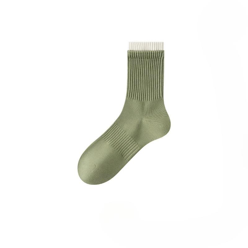 Men's Autumn Leisure Tea Tree Essential Oil Moisturizing Cotton Anti Pilling Boneless Tube Socks
