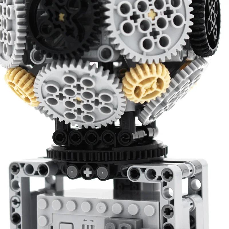 Electric Mechanical Unit Model MOC Building Block Technical Bricks Assembly Autobiographical Gear Earth Ball With Power Function