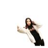 Loose autumn and winter new plush thickened hooded women's imitation mink short fur jacket