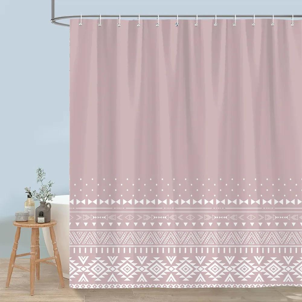 

Simple Modern Rainbow Shower Curtain Abstract Geometric Lines Colourful Polyester Fabric Bath Curtains With Hooks Bathroom Decor 90x180cm