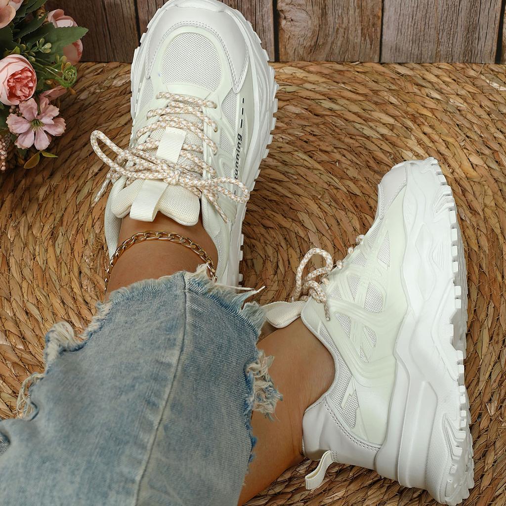 Clunky Sneaker Platform Elevating Shoes Breathable Comfortable Four Seasons Casual Sports Shoes Fashion Matching Couples Outdoor Fashion Shoes