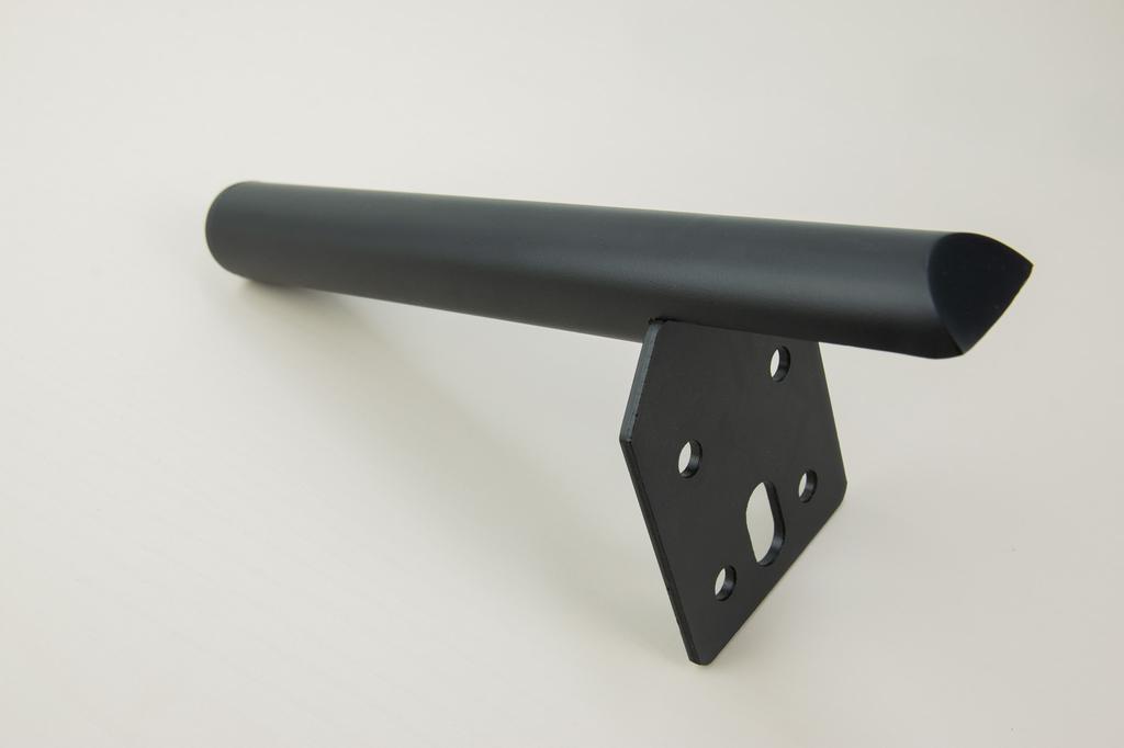 Furniture leg, pin, black matte, 15 cm