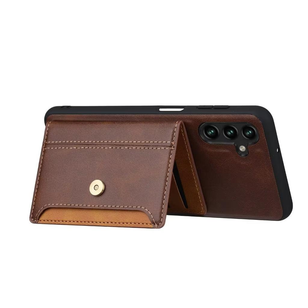 Suitable for Samsung A54 5G Mobile Phone Case A34 5G Calf Pattern Insert Card Wallet Bracket Anti-drop Protective Case A14