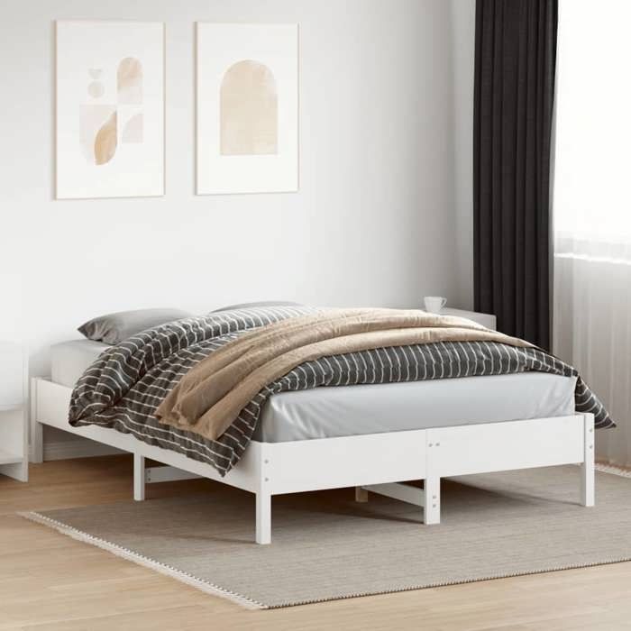 VidaXL Bed Frames, Slatted Bed Base On Legs, Indoor Double Bed, Adult Bed, Bedroom Furniture, Modern, 842695