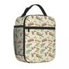 Bestselling Retro Railroad Trains Crossbody Thermal Tote Short Journey Commuter Lunch Bag