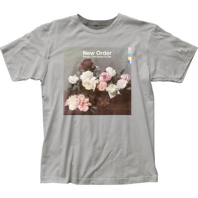 New Order Power Corruption  Lies T Shirt Mens Licensed Rock N Roll Band Silver