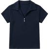 White shoulder V-neck POLO shirt short-sleeved T-shirt women's summer new design slim-fitting and thin shirt top