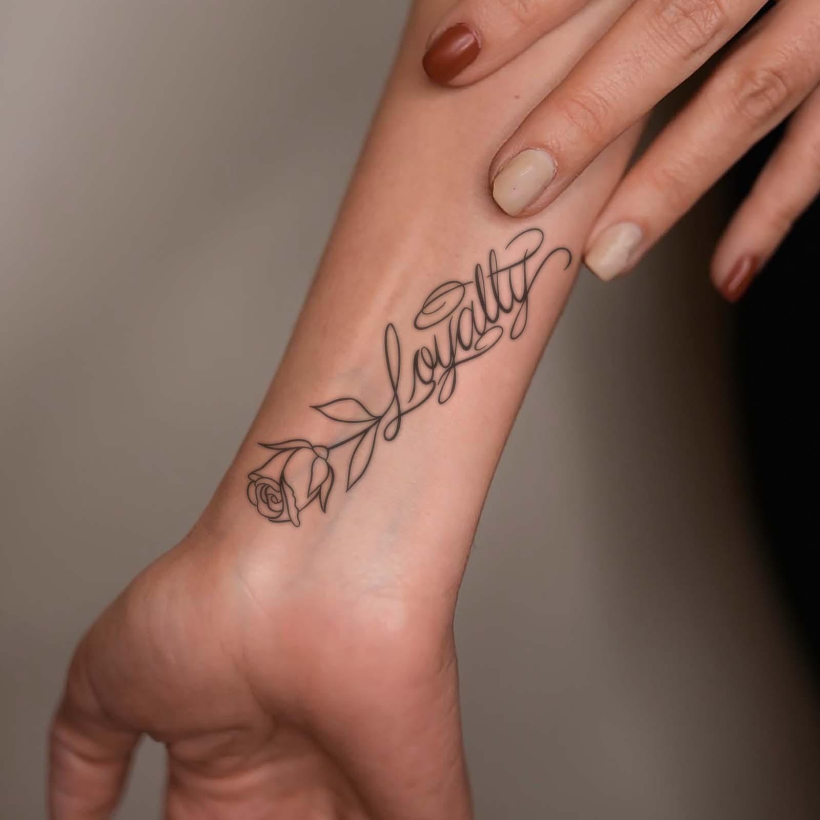 Glow Makeup Unisex Gothic Niche Tattoo Stickers Roses English Short Sentences Lasting Waterproof Tattoo Stickers For Men And Women