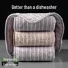 Coral Fleece Wave Pattern Scouring Pads - Water-Absorbing Dishwashing and Cleaning Cloths