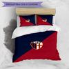 Bologna FC Printed 3PCS Bedding Set Breathable Duvet Cover with Pillowcases Decorative Bed Linen for Bedroom Home