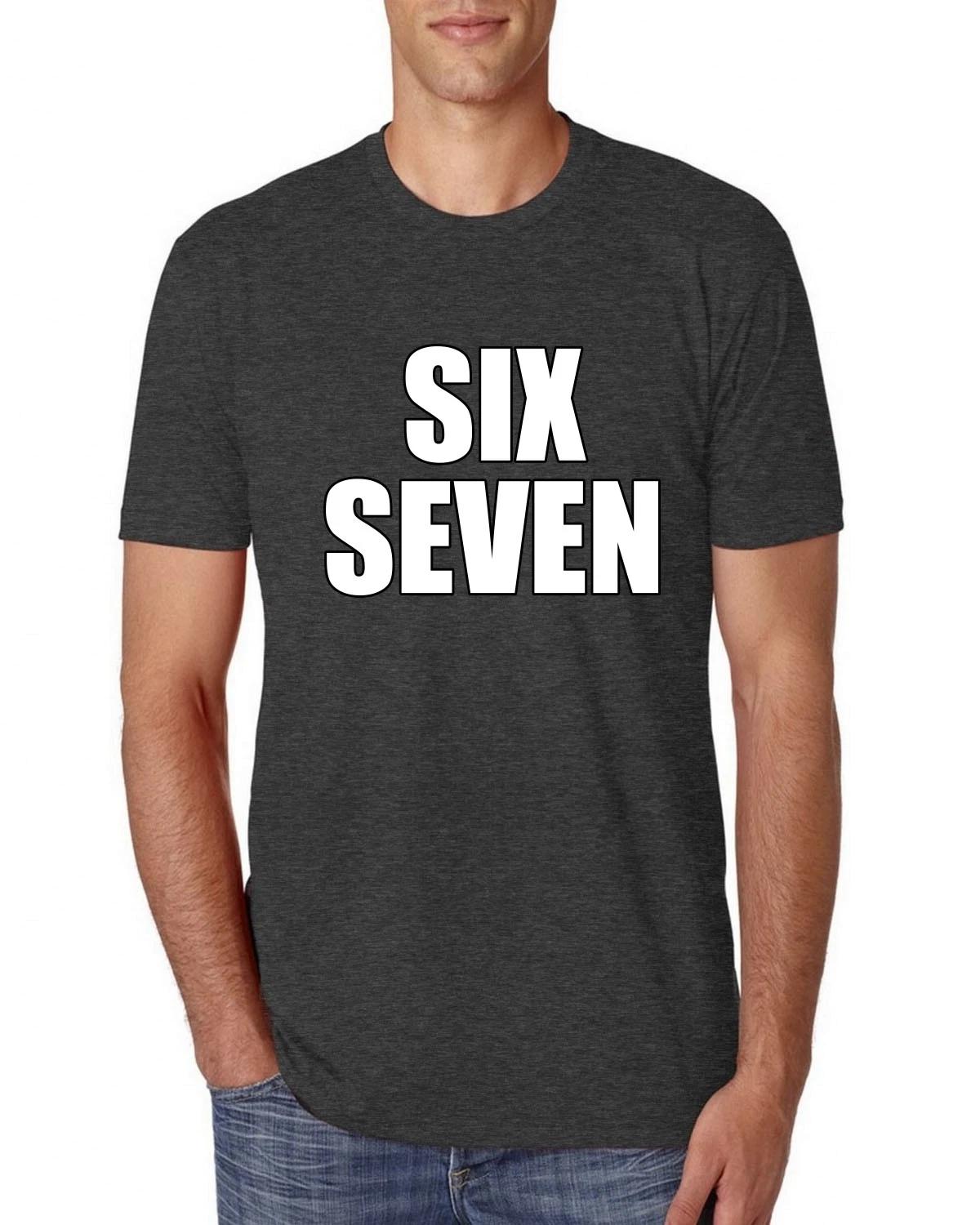 Six Seven 67 Viral Gen Z Slang Funny Meme Mens Premium T- Shirt S