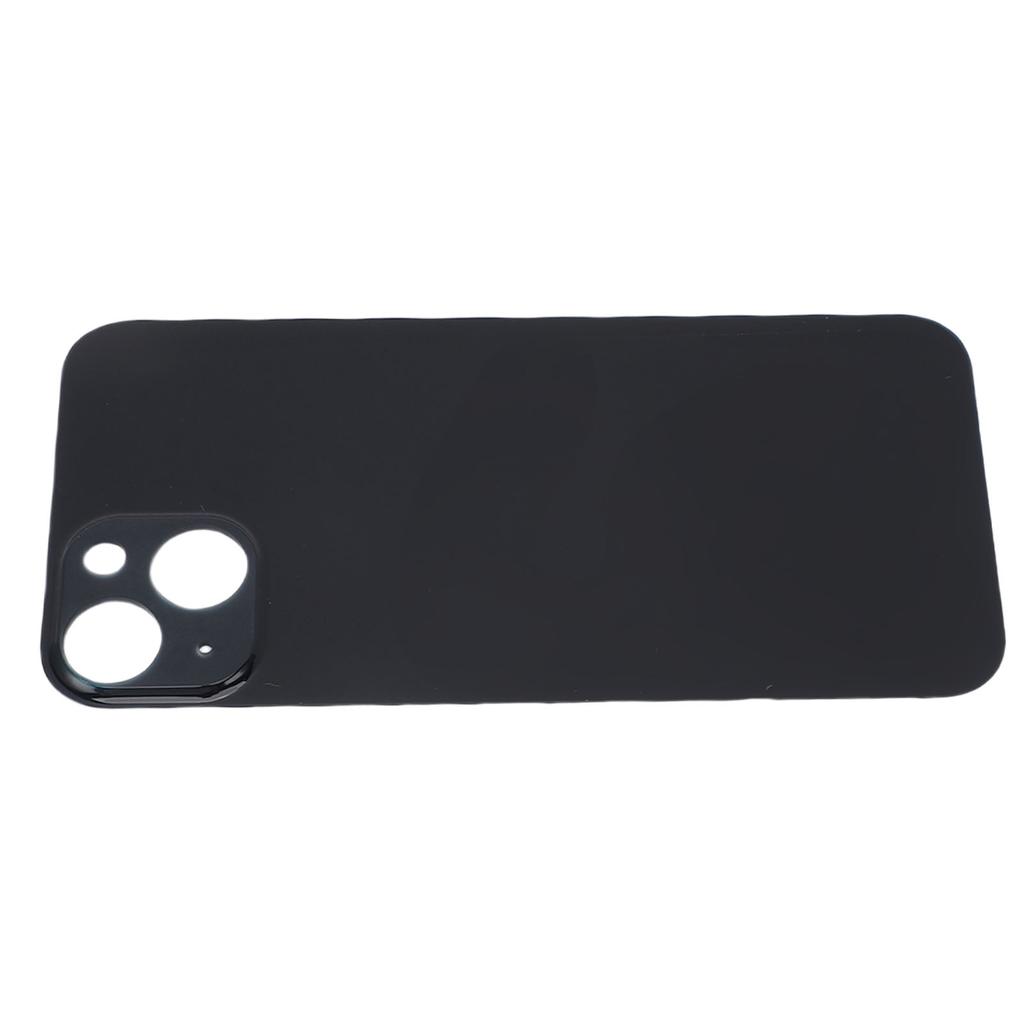 Phone Rear Glass Door Cover Replacement Back Glass Cover Housing Door with Adhesive Black