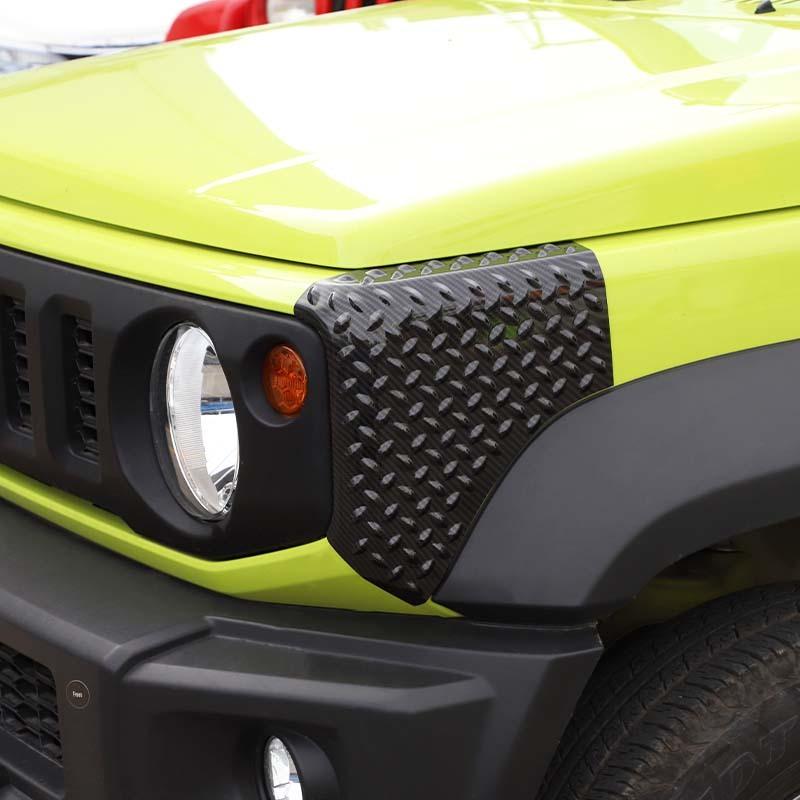Car Front Rear Fender Side Guard Angle Decoration Anti-scratch Cover Trim for Suzuki Jimny 2019-2023 Carbon Fiber Priend Car Accessories