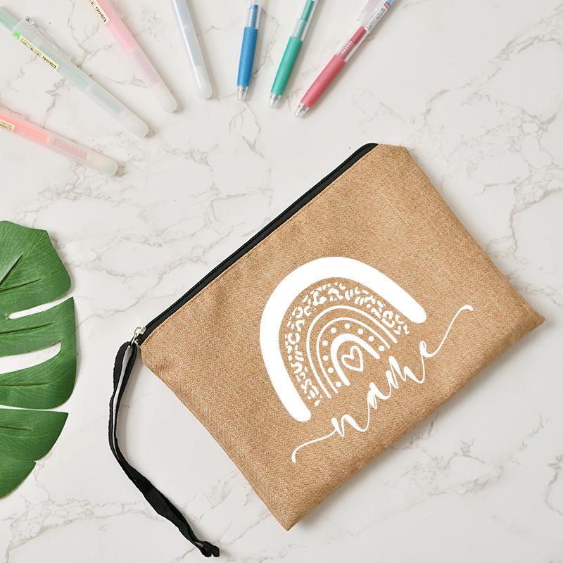 Women Cosmetic Bags  Best Gift for Mom Personal Custom Name Makeup Bag Pouch Travel Outdoor Toiletries Organizer Lipstick Bag