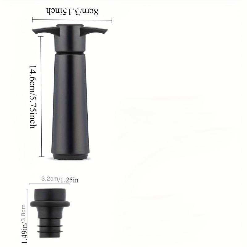 Stainless Steel Red Wine Vacuum Pump, Black Plastic Pump, Silicone Plug, Vacuum Red Wine Plug Abridor De Vinho