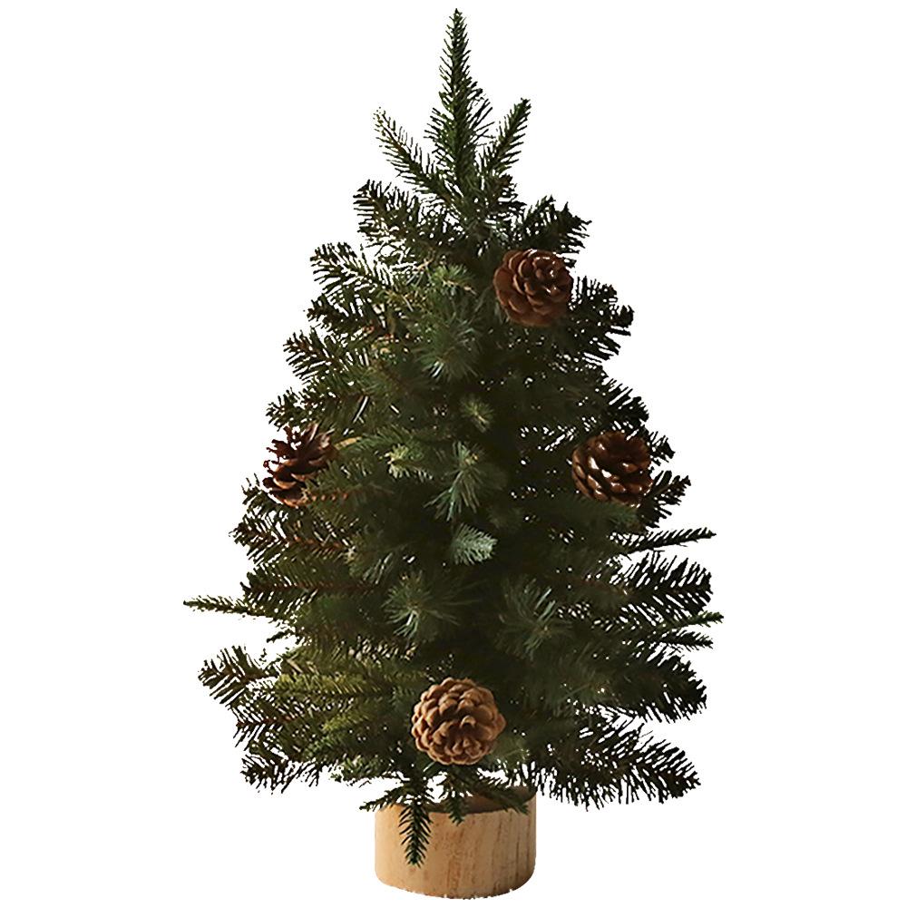 Qingmeng PVC Mixed Desktop Christmas Tree - Available In 45cm, 60cm, and 90cm Sizes