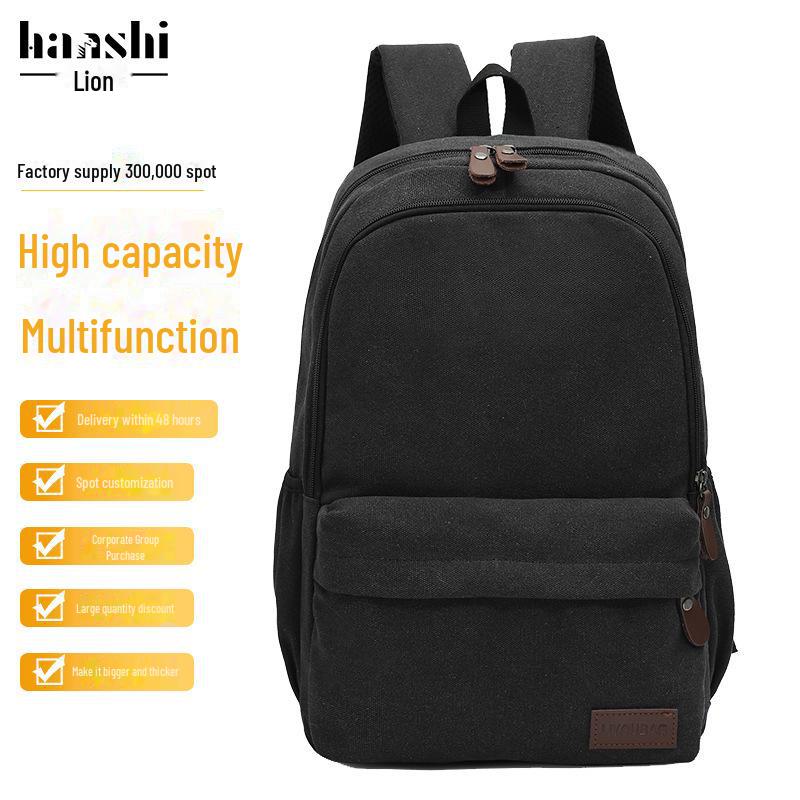 Aukščiausios klasės vandeniui atsparus drobės kuprinė vyrams ir moterims - Idealiai tinka kelionėms, kasdieniam nešiojimui ir nešiojamojo kompiuterio apsaugai