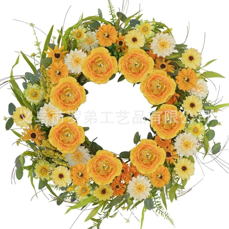 Artificial Flower Wreath Easter Valentines Day Hotel Restaurant Door Decorations