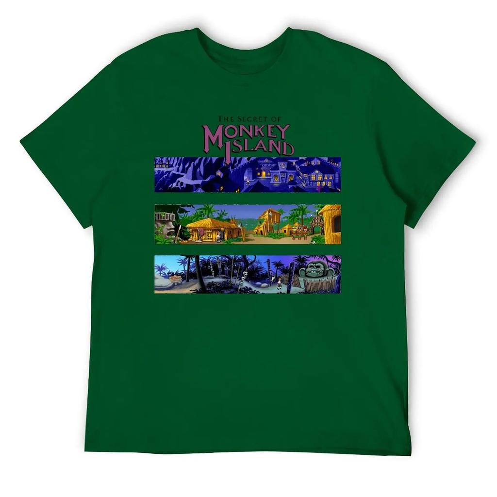 Crewneck The Secret Of Monkey Island Backgrounds Classic T T-shirt  Motion Tees Vintage Humor Home USA Size