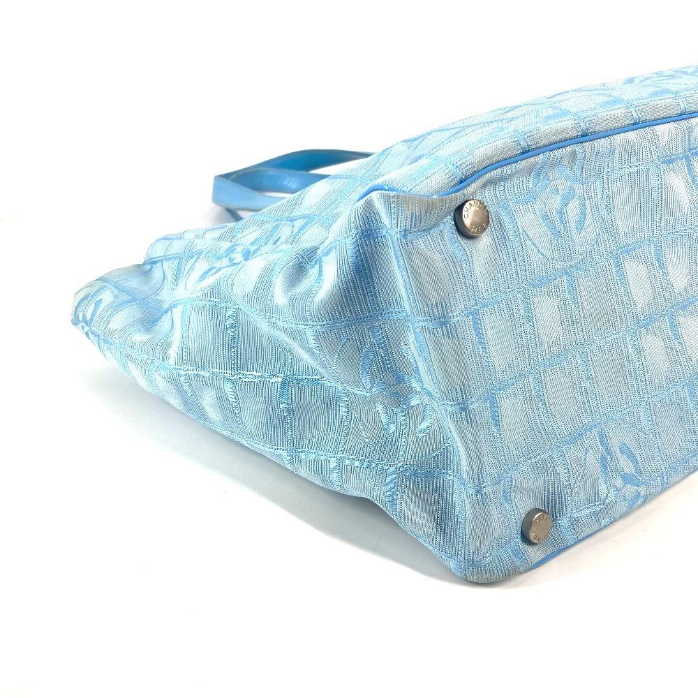 CHANEL A15991 New Travel Line MM Tote Bag Shoulder Bag Nylon jacquard / Leather