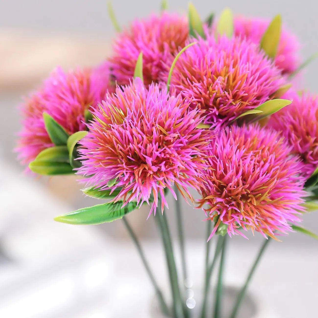 

Имитация шара одуванчика Простой домашний обеденный стол Украшение гостиной Расширенная имитация цветка Точно такое же украшение 5 dandelions