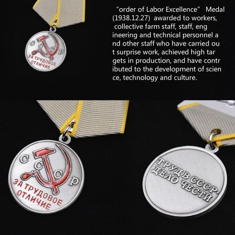 The Soviet Union Badge USSR Labor Heroic Medal CCCP Brave Medal World War II Medal