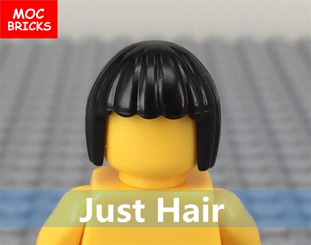 5 Stück/Los MOC Steine Weibliche Haare Zusammengebaute Partikel Bausteine Zubehör Kinderspielzeug Plastikpuppen