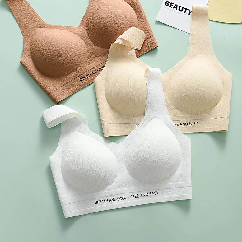 Seamless Gathering Bra Women's Underwear Women's Comfort Sports Beautiful Back No Steel Ring Collection Accessory Vest One-piece Bra