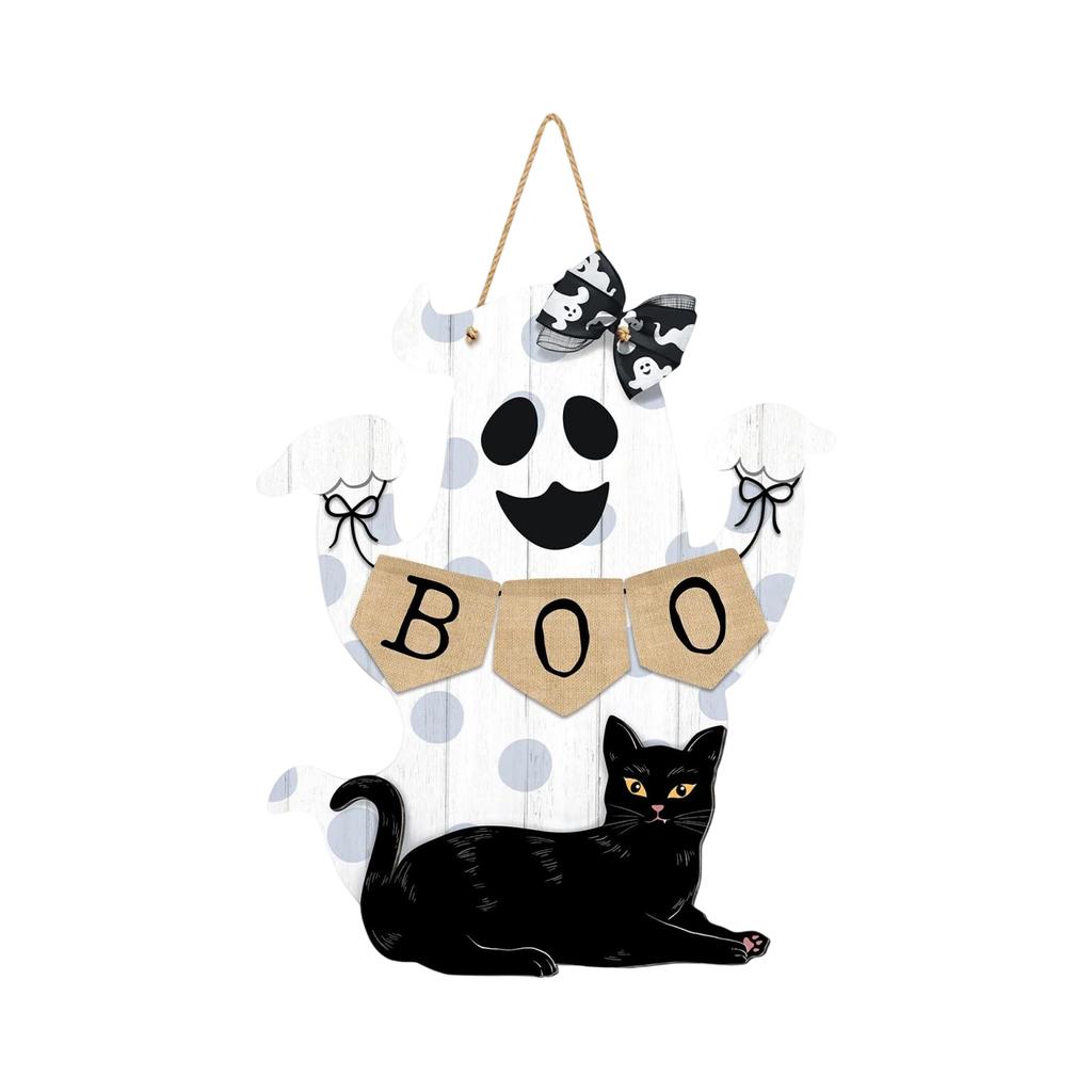 Halloween Pumpkin Wooden Craft Pendant Holiday Party Decoration Doorplate Ornaments