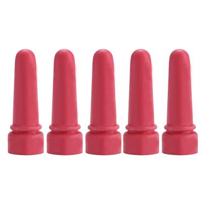 5 Stück Tierfütterungszubehör Kleine Kuh Kalb Milchsauger 6,9 cm Länge Gummi Milchtrinksauger