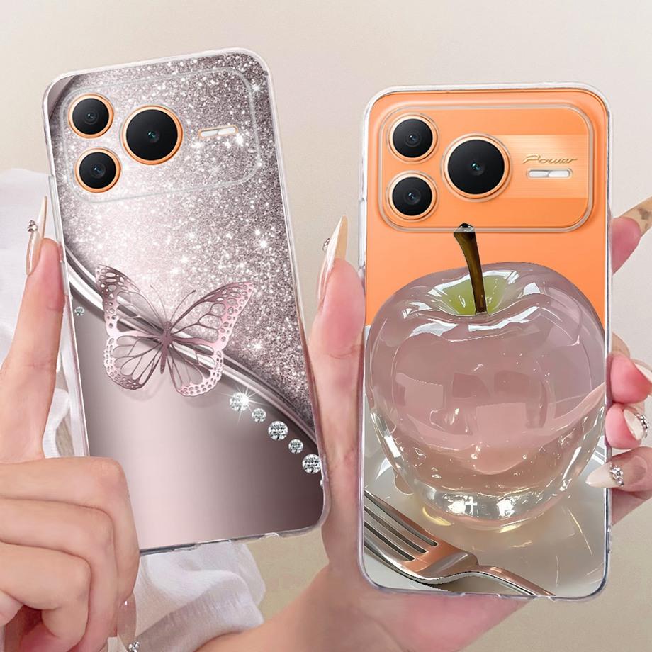 For Honor Power2 Phone Case Soft Clear Silicone Back Cover Butterfly Dragon Cat Floral Painting Bumper On Honor Power 2 Fundas