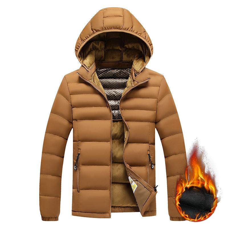 

Легкая куртка в рубчик и хлопковая куртка для мужчин на зиму, приталенного кроя, со съемным капюшоном, плюс бархатная утолщенная куртка с капюшоном для мужчин 4XL