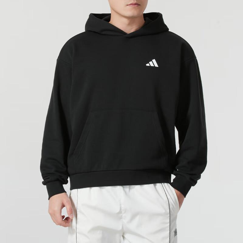 Adidas Casual Sports Hooded Warm Breathable Sweatshirt Men Sweatshirt Black JN6765
