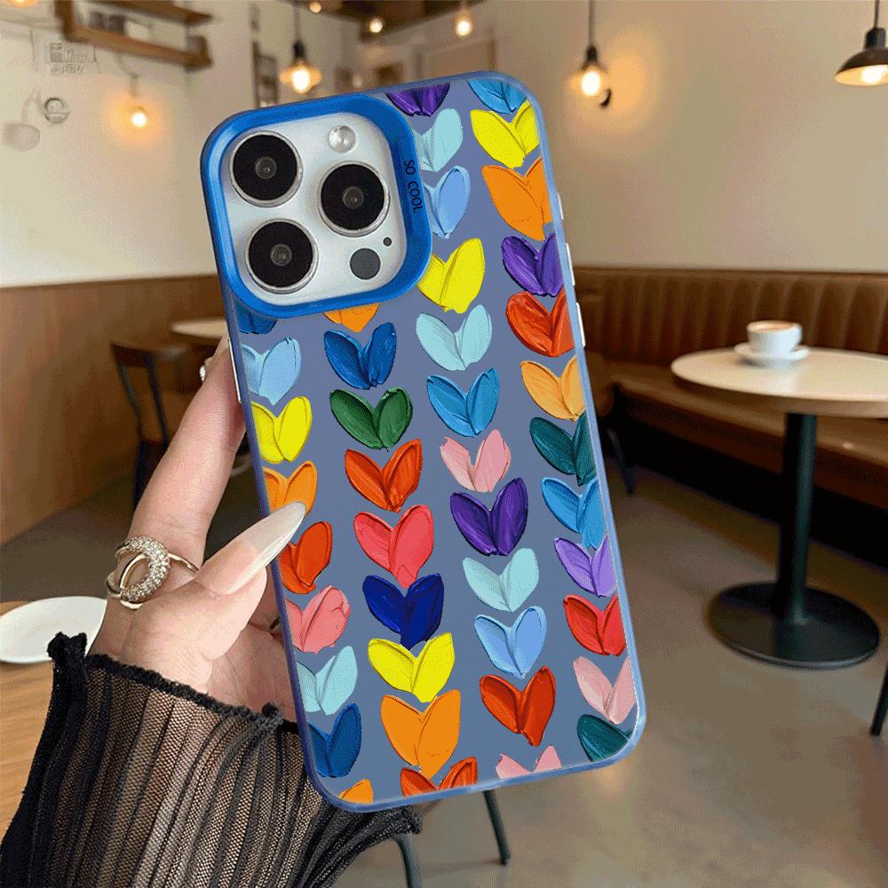 Colorful Heart Shaped Paint Swatches Hard Phone Case for Xiaomi Redmi Note 15 14 13 12 11 Pro Plus Shockproof Protective Cover