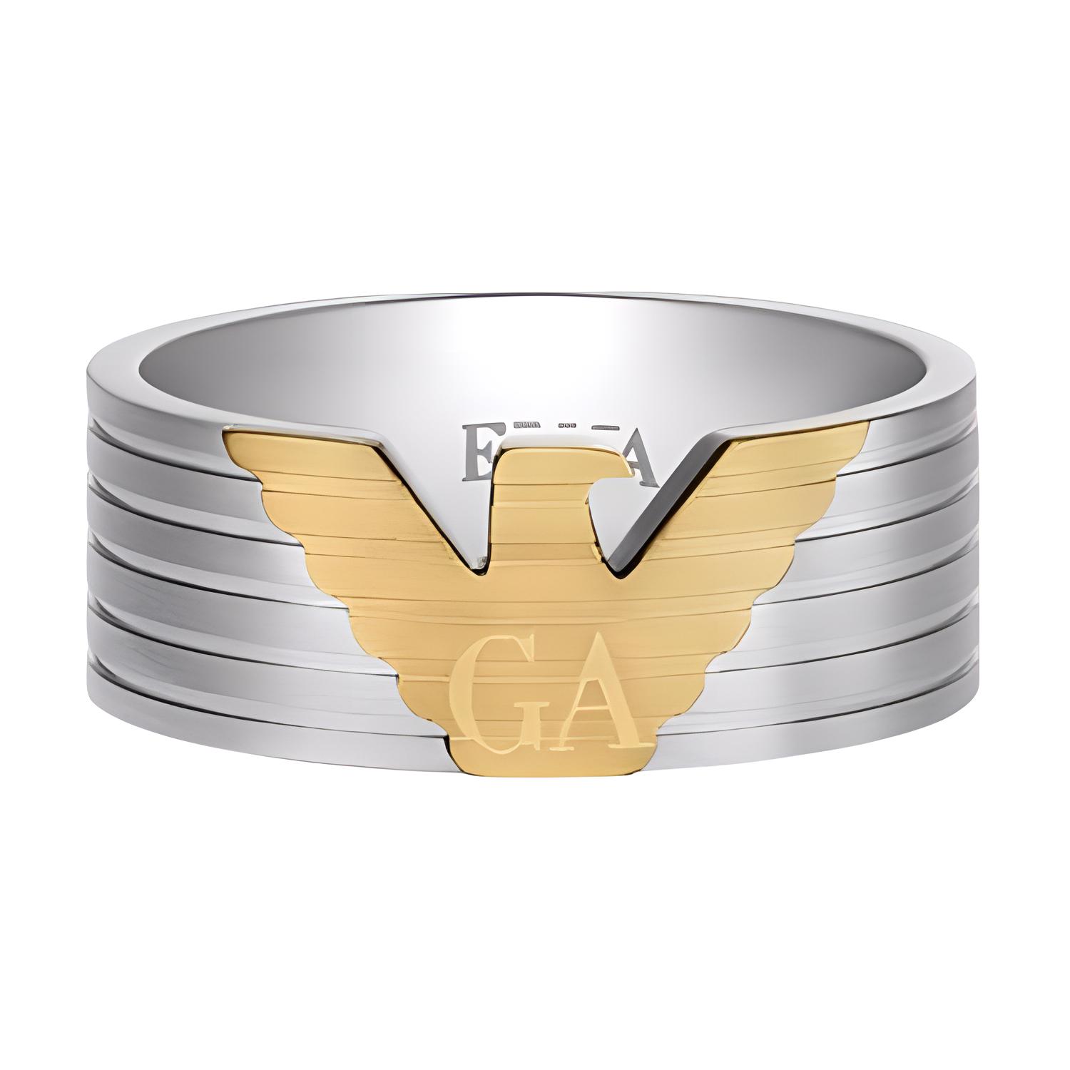 Emporio Armani Logo Decorated Stainless Steel Ring Men rings Silver Gold EGS3076040_NLP-273140 24