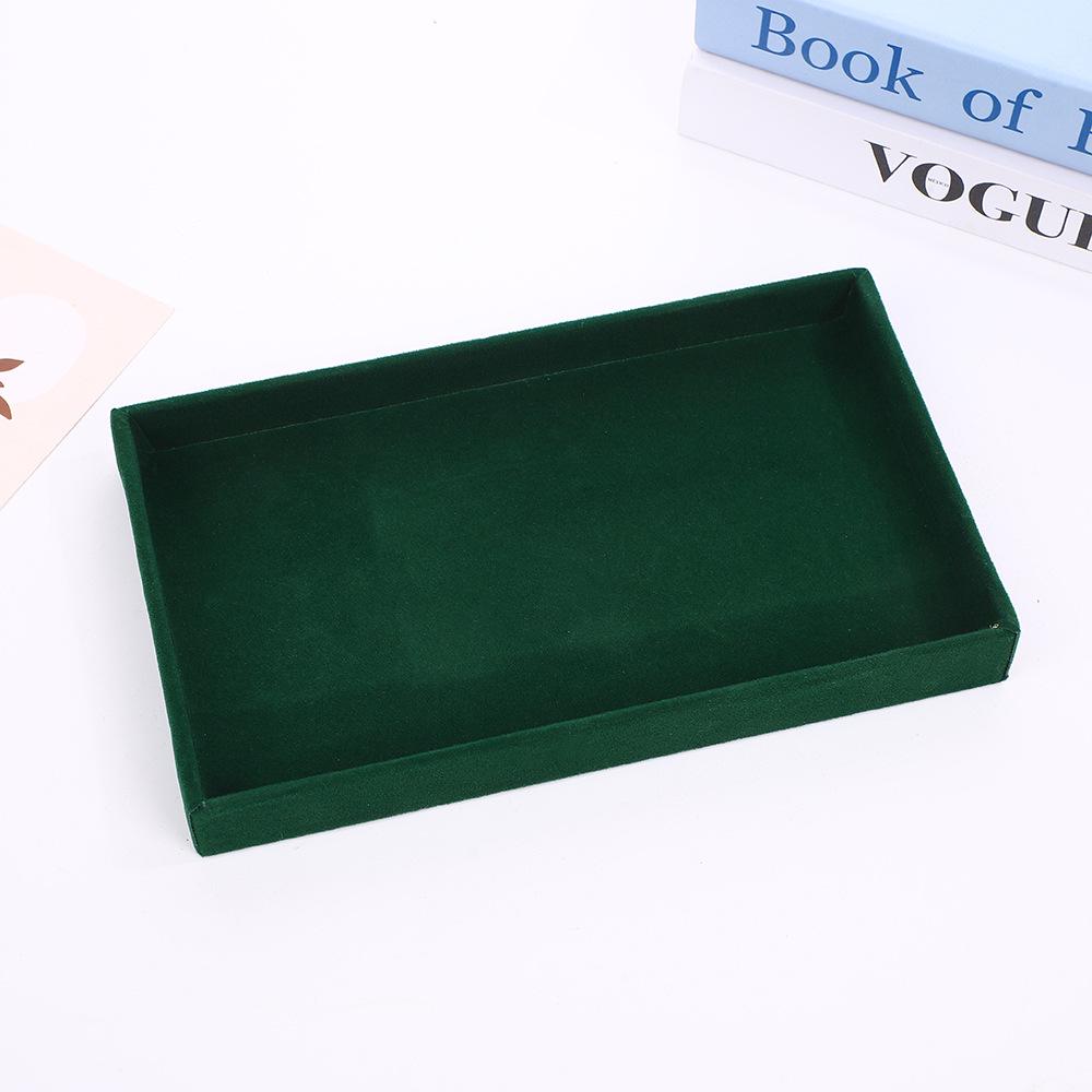 Velvet Jewelry Box – Ring and Earring Tray with Bracelet Compartment
