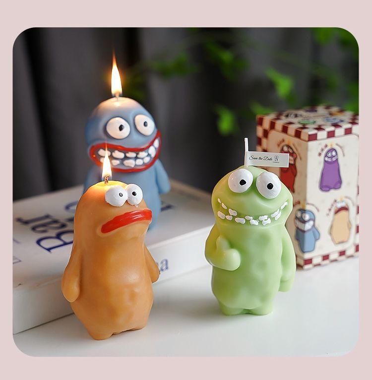 Mud Man Monster Aromatherapy Candle Ornament Nordic Style Creative Exquisite Ugly Cute Room Smoked Candle Birthday Gift Gift