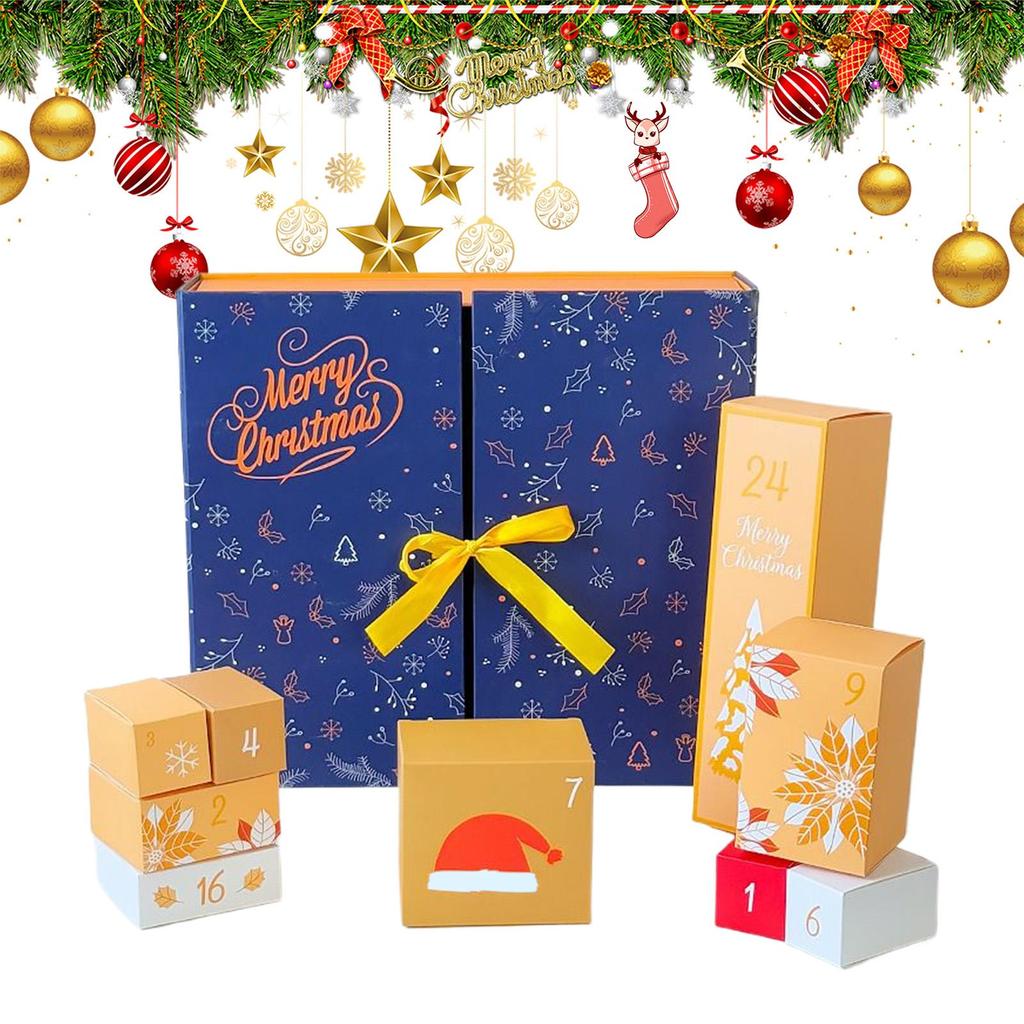 Countdown Box To Fill 24-Day Empty Countdown Box To Fill Winter Holiday Folding Container Different Shape For Chocolate Nougat