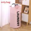 Portable Collapsible Round Laundry Basket Oxford Cloth Waterproof Storage Bag For Home Use
