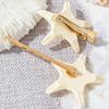 2 Pcs Starfish Hairpin Natural Seashell Vintage Anti-slip Stainless Side Clip Exquisite Lightweight Lady Hair Organization Decoration Hair Clip Hair