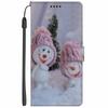 Christmas Flip Case For Motorola Moto G15 / G05 / E15 / G15 Power 4G Wallet Leather Cover With Lanyard Cartoon Wallet Phone Case
