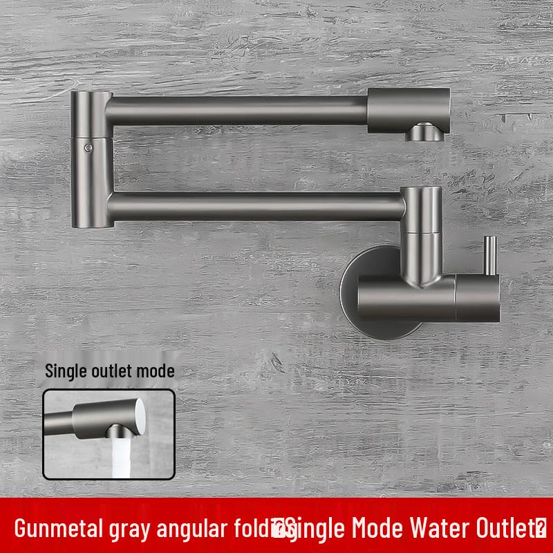 

Extended Wall-Mounted Folding Single Cold Kitchen Faucet