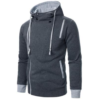 Herren Hoodies Frühling Herbst Kapuzenpullover Lässig Reißverschluss Rollkragen Hoodie