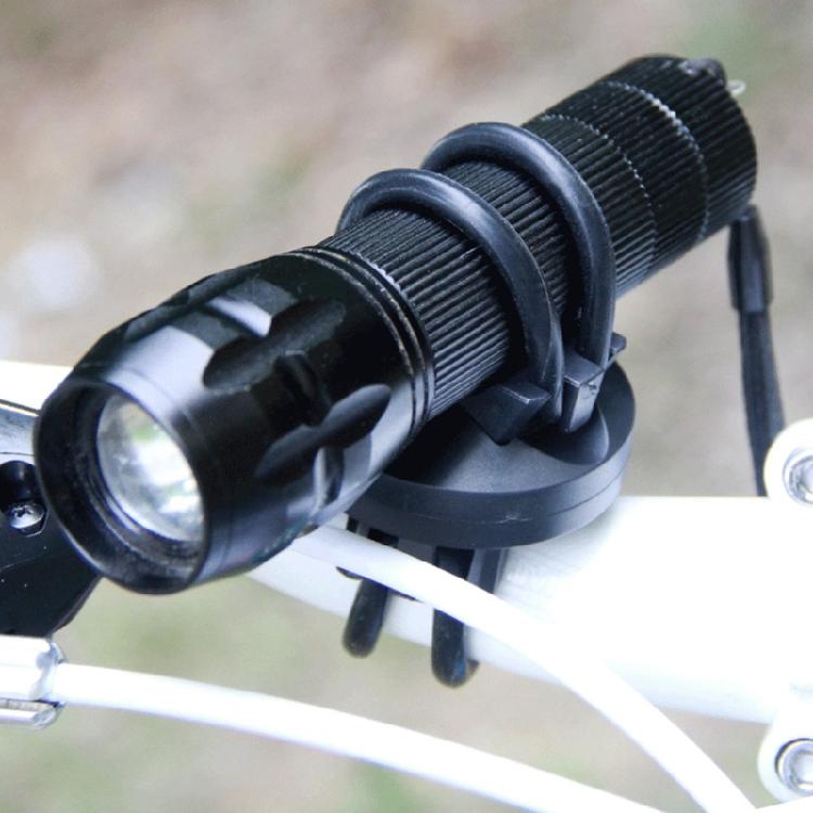 LED Flashlight Torch Clamps Bracket Bicycle Light Lamps Band-Strap Stand Holders