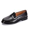 Men's Retro British Style Genuine Leather Slip-On Loafers - Comfortable & Breathable Business Casual Shoes