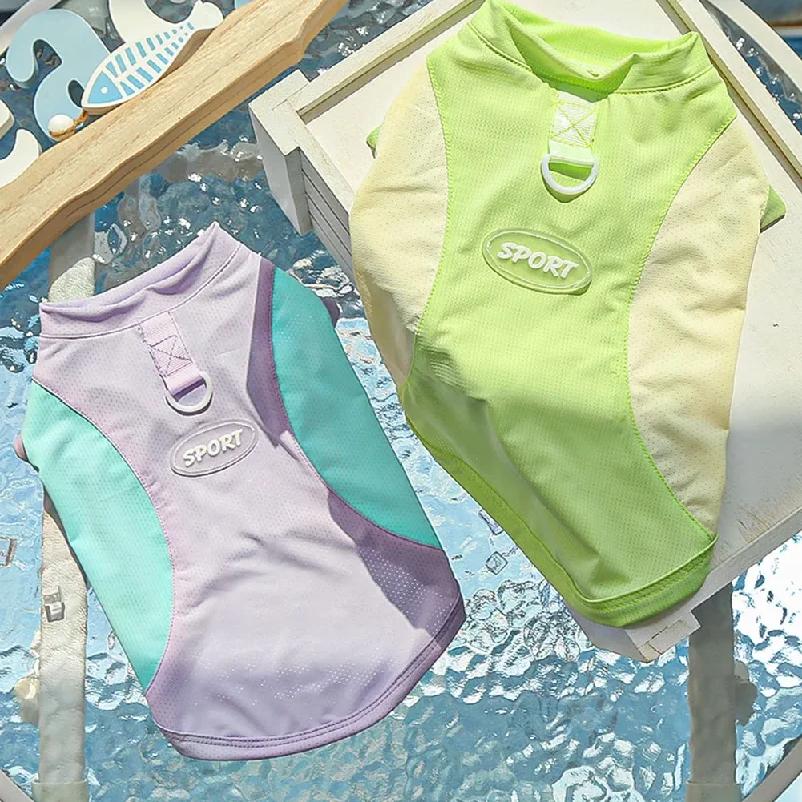 Gilet Raffreddante per Cani Camicie Traspiranti Giacca Fresca Protezione Solare Cane Cucciolo Camicia Fresca per Passeggiate all'Aperto Allenamento Escursionismo in Estate