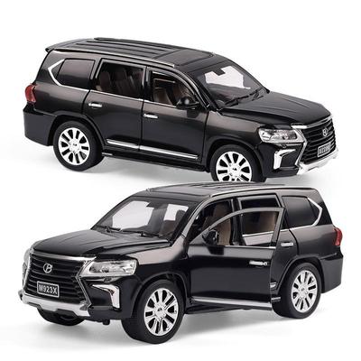 1/24 Scale Lexus LX570 Diecast Car Model Toy, Pull Back Toy Vehicle with Sound and Light for Kids Toddler Boys Girls Gift Collection