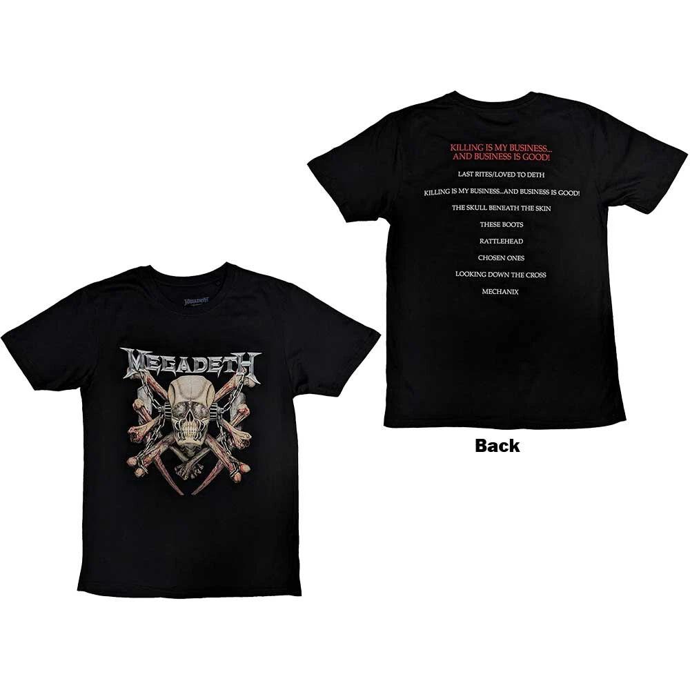 Megadeth - Killing Biz with Tracklist Backprint - Black t-shirt XL