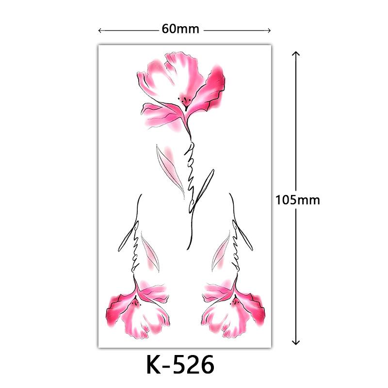 Small Fresh Tattoo Sticker, English, Alphabet Flower Butterfly Sketch Line, Waterproof Tattoo Sticker Tattoo